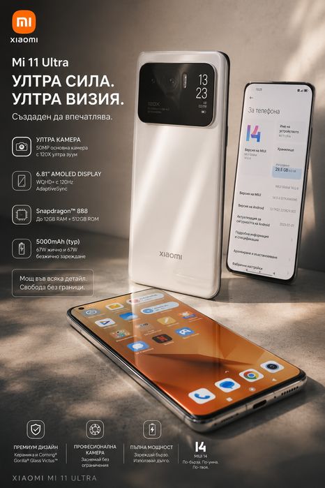 Xiaomi 11 Ultra 512gb 12GB телефон android  50 камера