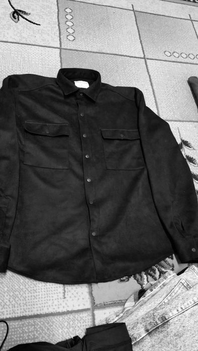 Черная тёплая рубашка 3500