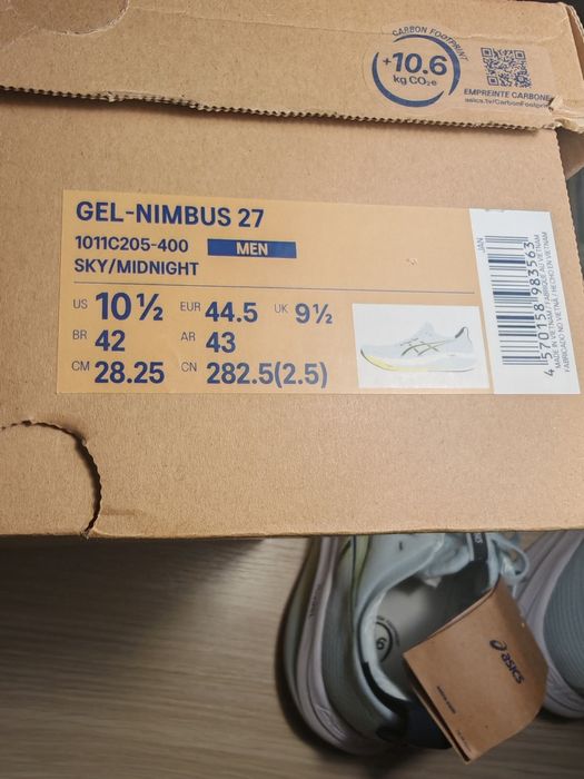 Asics gel nimbus 27,originali,noi,43,5