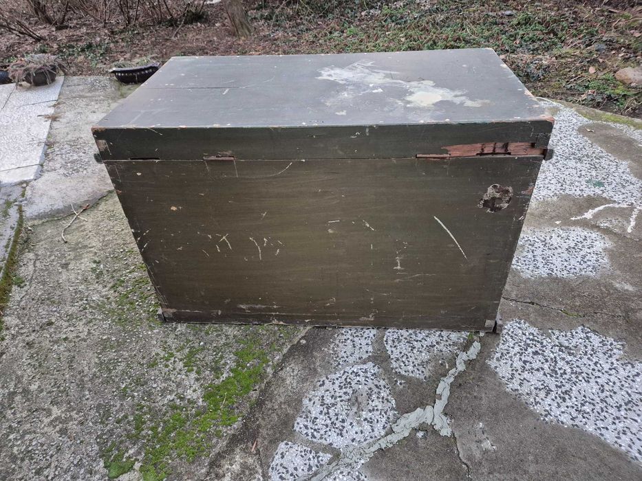 Антикварен-Стар Военен Генералски Сандък 1942 г.