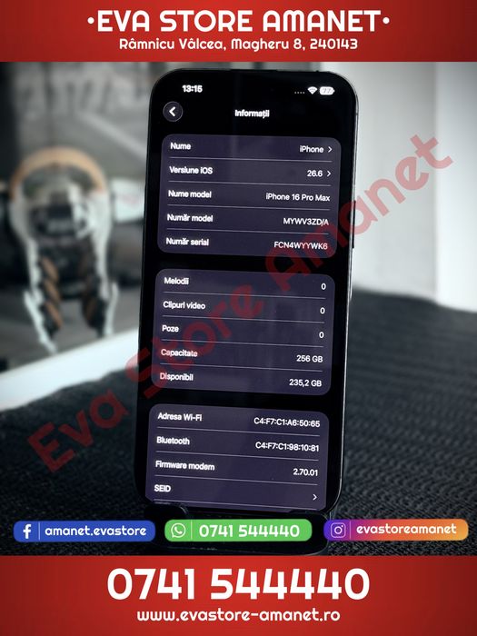 Apple iPhone 16 Pro Max Black Titanium 256GB Neverlocked