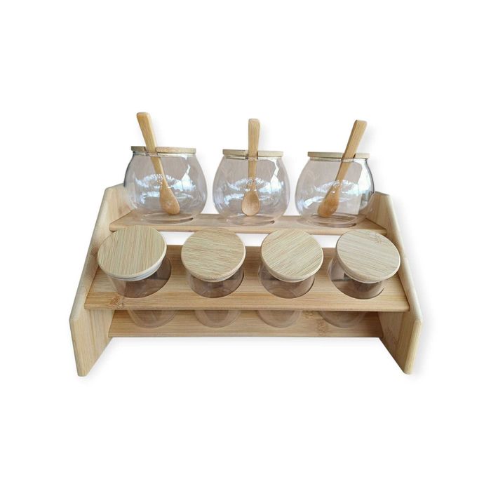 Бурканчета за подправки със стойка и BG етикети - 4 МОДЕЛА