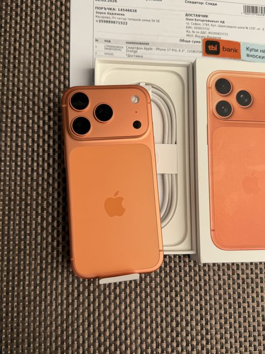 НОВ! *ЛИЗИНГ* iPhone 17 Pro 256Gb Cosmic Orange 24М ГАРАНЦИЯ