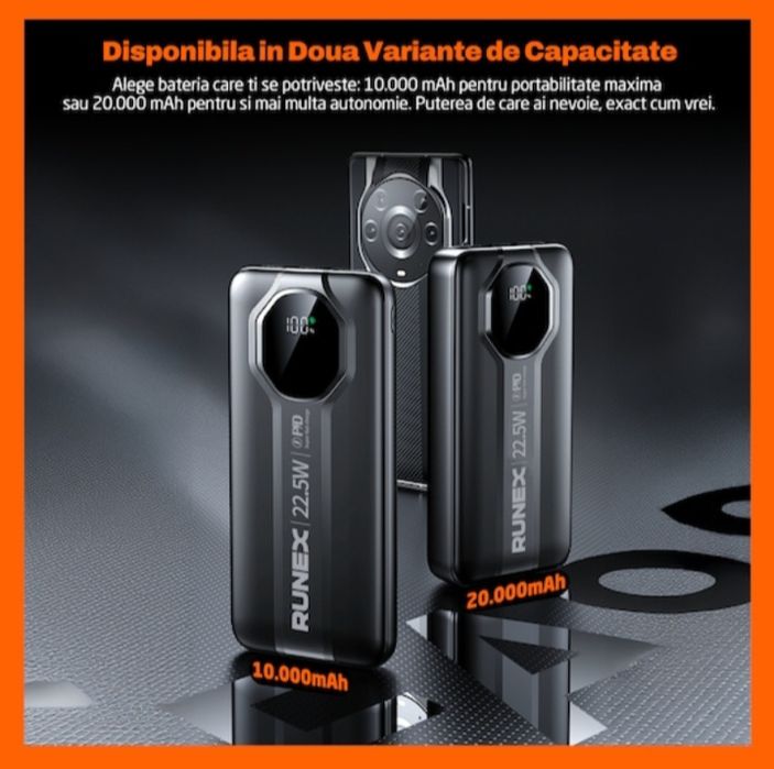Baterie externa runex 20.000 mAh