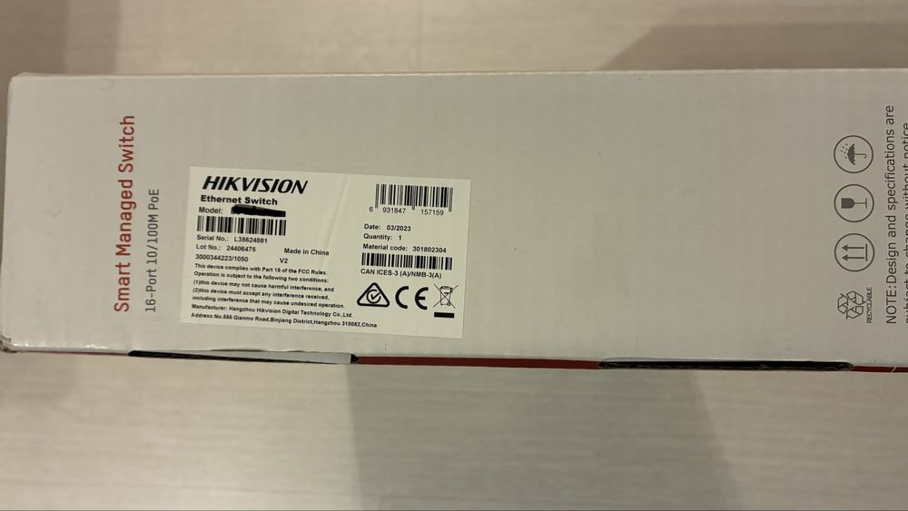 Hikvision DS-3E1318P-EI switch PoE