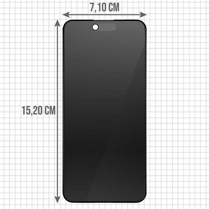 Privacy 5d стъклен протектор за apple iphone 17 air - anti spy - tempe