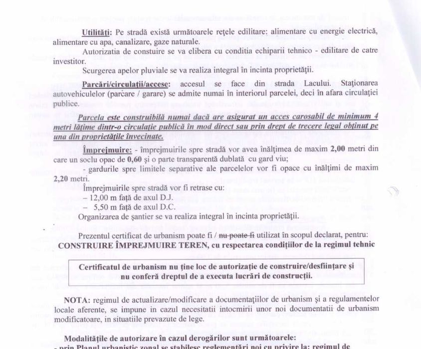 REPOZITIONARE PRET - 600 mp intravilan cu toate utilitatile la 6 km de Bucuresti