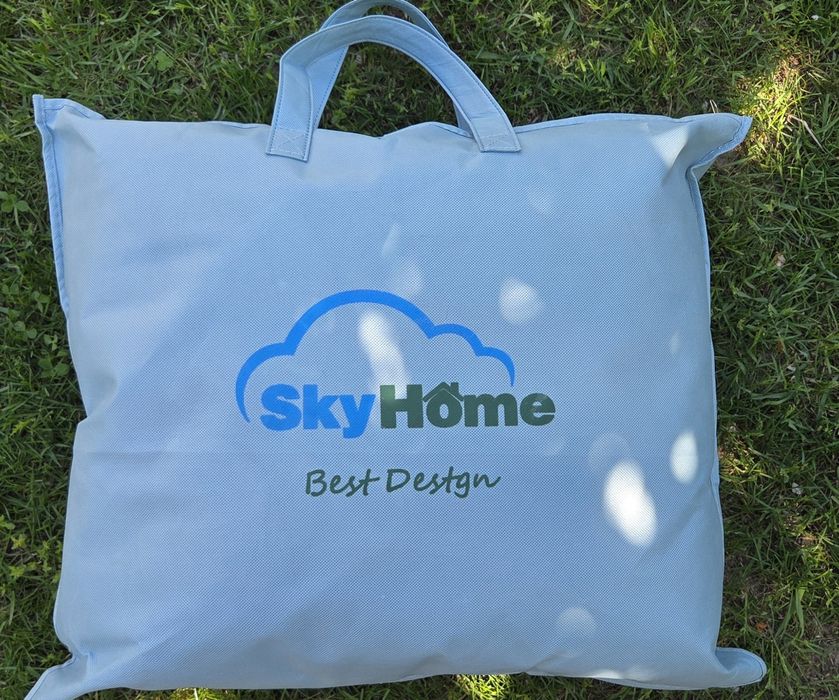 Set cuvertura pat SkyHome 3 piese, 180x200 cm, bej/auriu