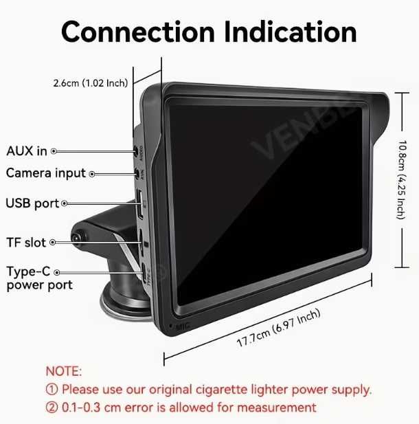 Универсален автомобилен мултимедиен плеър с камера