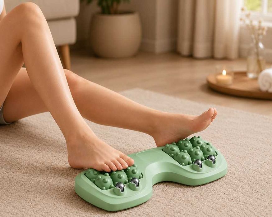 Aparat masaj picioare cu role bile metalice pentru acupresura relaxare