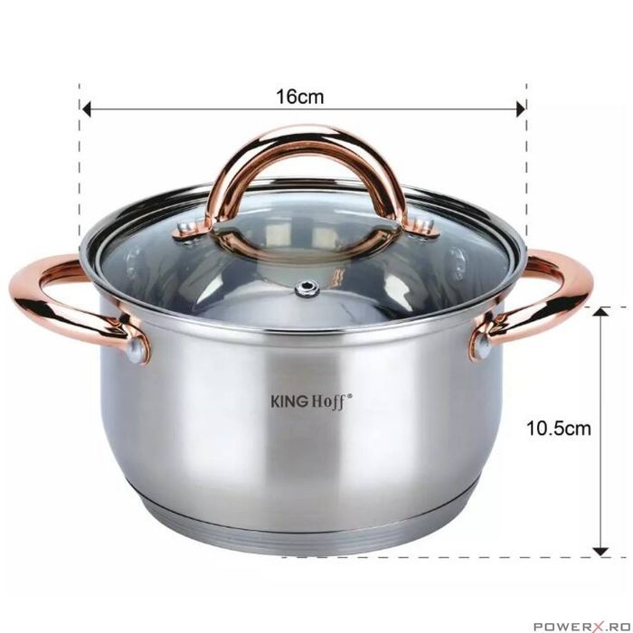 Set 6 oale cu capac,16/16/18/20/24/24 cm,Kinghoff