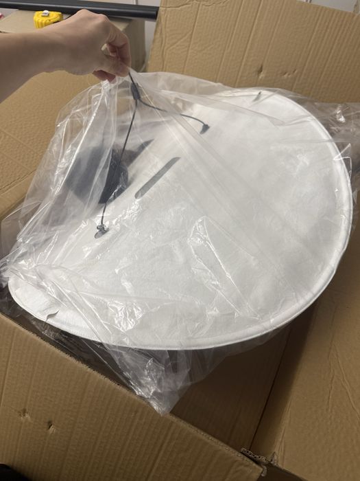 Люстра из перерботанного материала