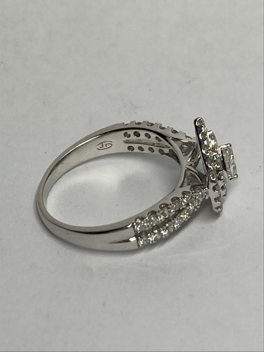Inel aur alb cu diamante 1.02ct