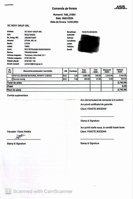 Vand pat 200x200 Timflex