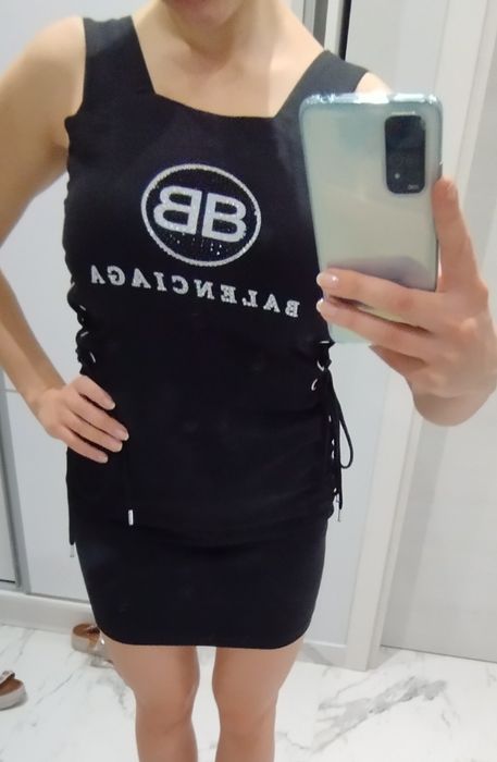 Черна рокля Balenciaga