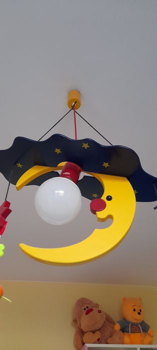 Полилей за детска стая / Дървена лампа/ плафон
