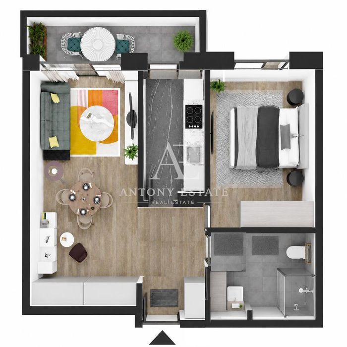 Antony Estate | Investitie RH - Apartament 2 camere - Prima Ceyrat - O