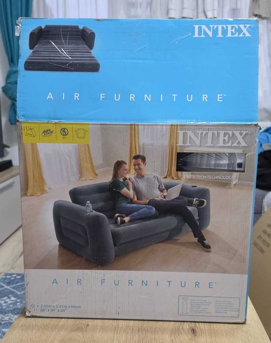 Saltea Intex 2‑în‑1 Sofa Bed – fotoliu + pat gonflabil, ca nou