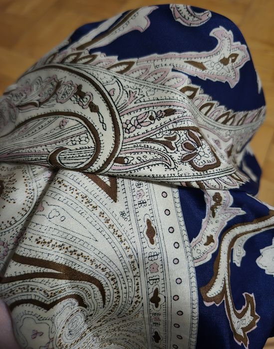 Eșarfă elegantă mătase naturală, Imprimeu Ecvestru, Ocazie, Femei