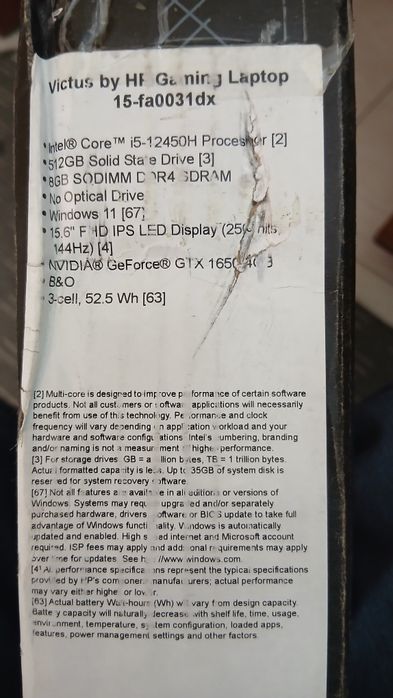 HP Victus ноутбук
