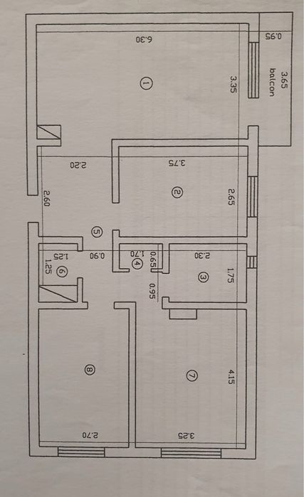 Apartament 3 camere decomandat in Lețcani