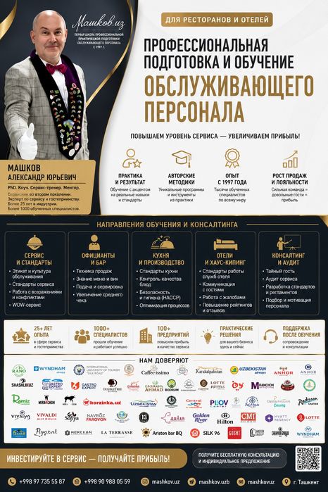 Школа официантов. Профессиональное обучение официантов и менеджеров.
