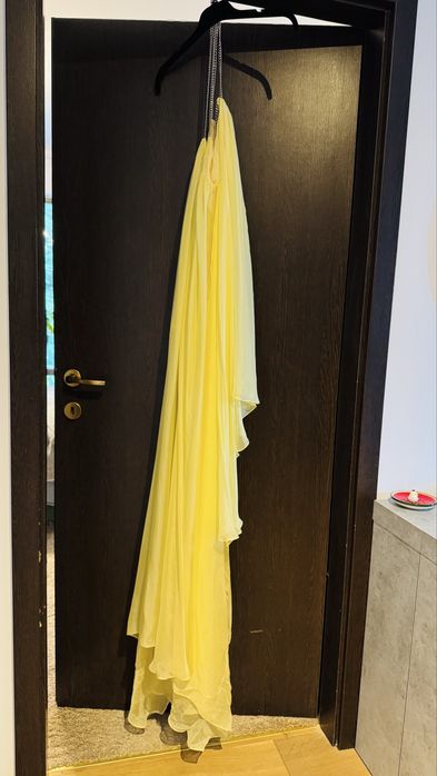 Rochie de ocazie din matase, manuri