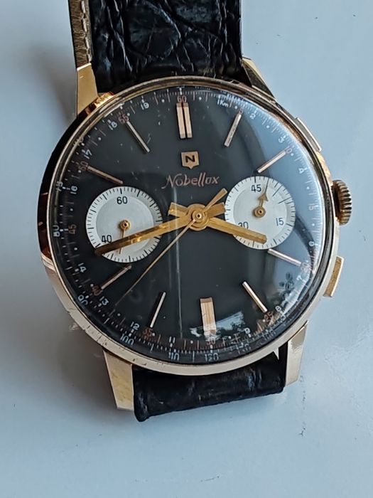 Ceas Nobellux Panda Chronograph Aur 18k Landeron 248
