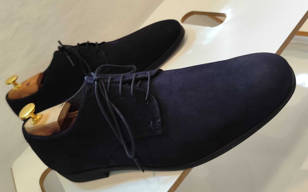 Pantofi derby 43 premium VAGABOND NOI piele naturala moale navy