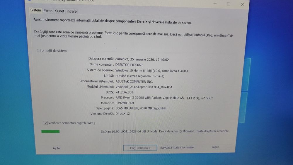 Asus Vivobook / Ryzen 3 / 8 gb RAM/ ssd 256 /