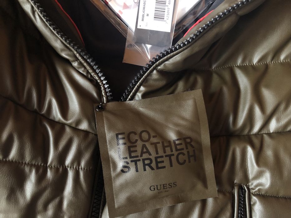 Guess Faux Leather Jacket ОРИГИНАЛ мъжко зимно кожено яке/еко кожа - М