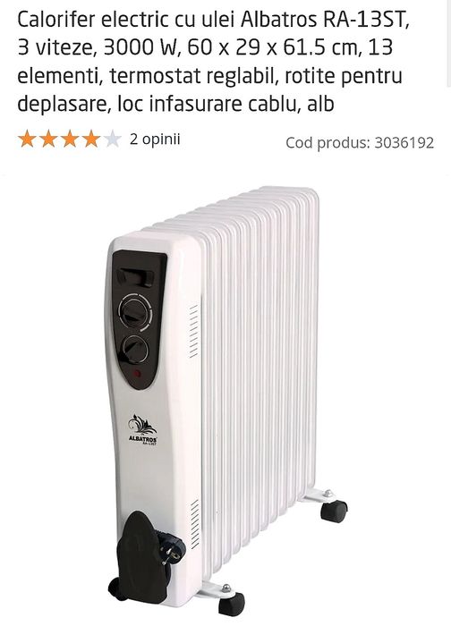 Calorifer electric cu ulei Albatros RA-13S