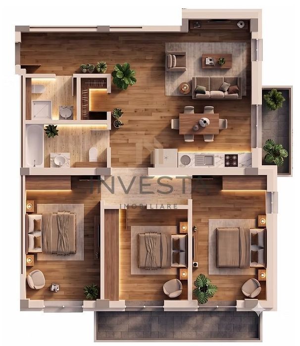 Apartament 4 camare, 96 mp utili si 2 terase, bloc nou, zona Marasti!