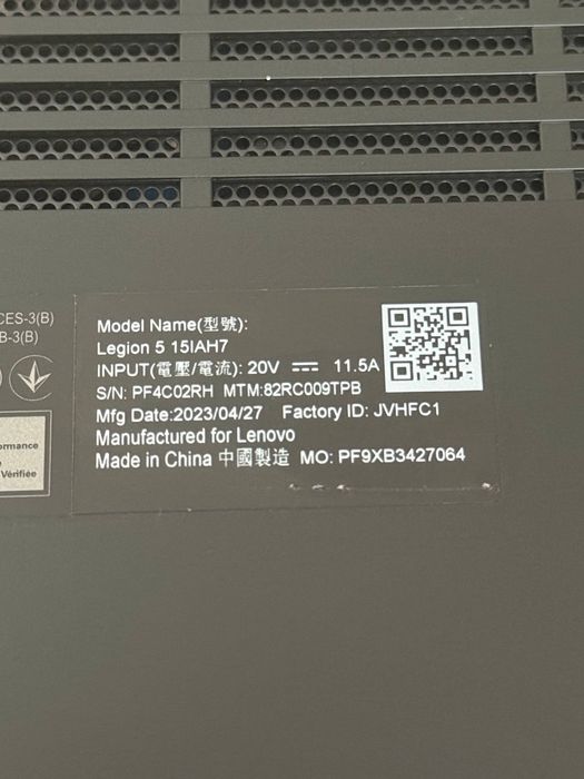 Ноутбук Lenovo legion 5