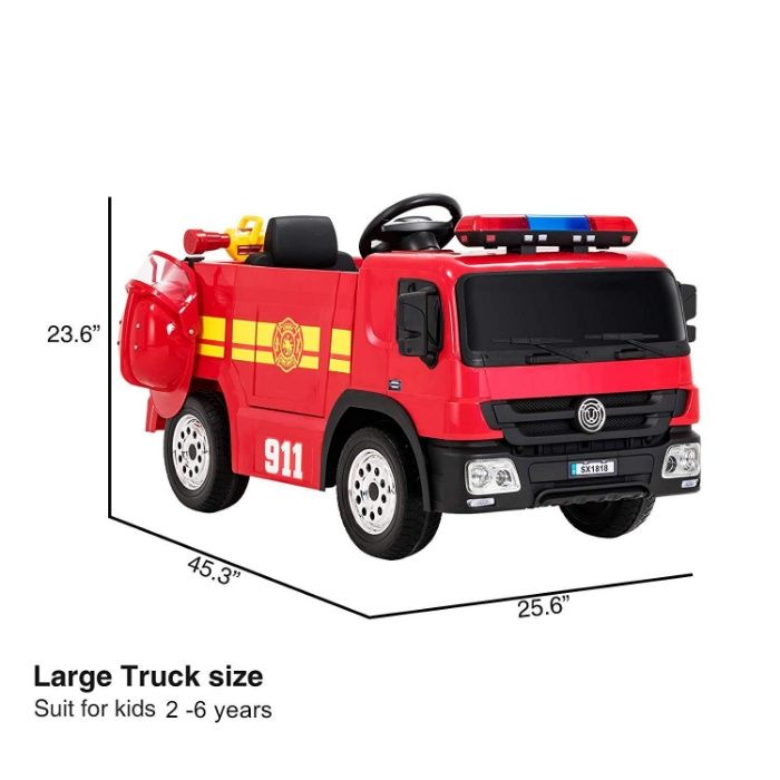 Masinuta electrica Kinderauto Fire Truck Hollicy STANDARD #RED