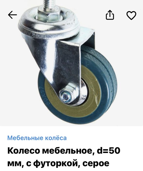 Колеса мебельные