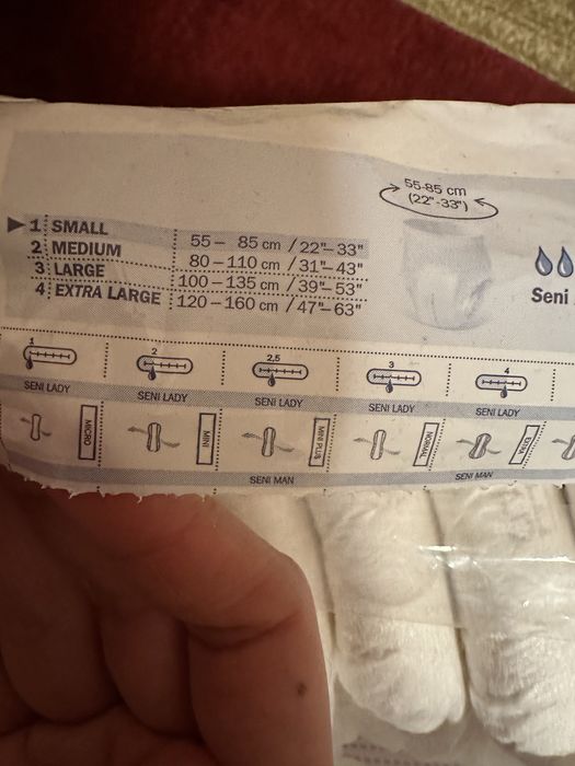 Seni Scutece Adulti marimea S 9 bucati