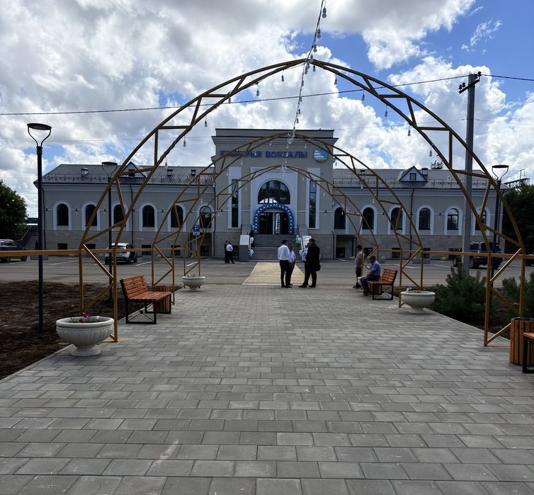Укладка брусчатки.