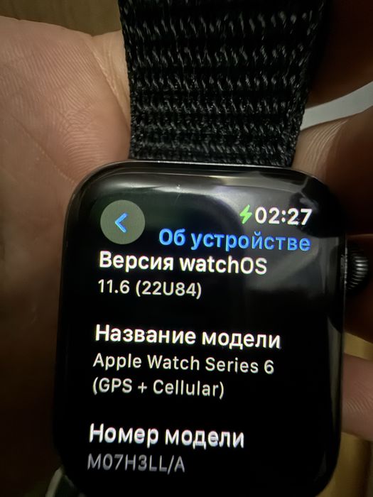apple watch 6 74% qora remeshog zaryatchik yoq
