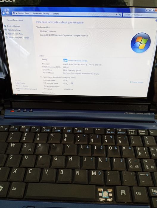 Laptop Acer aspire one