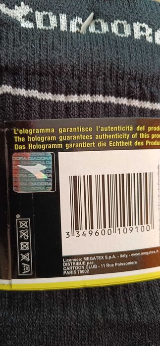 Чорапи DIADORA 3 броя с високо съдържание на памук. Размер 39-42. Нови