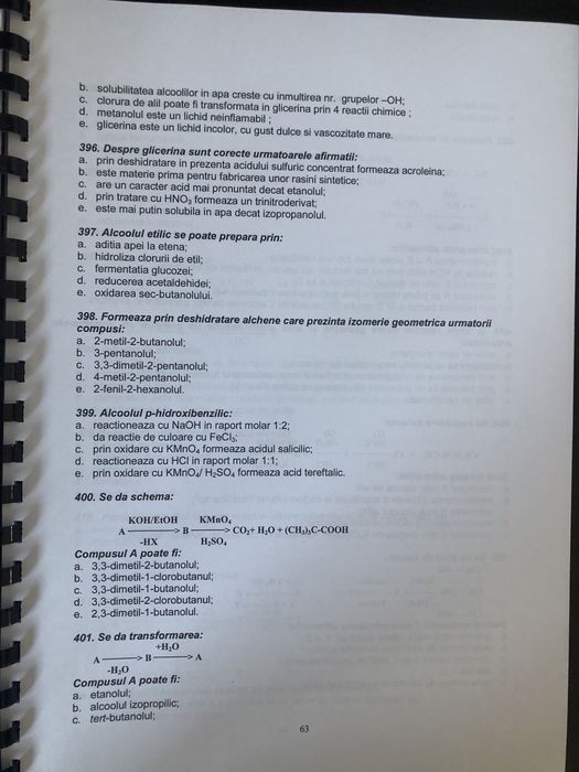Carte grile chimie medicina