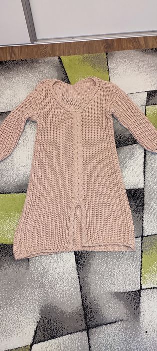 Rochie crosetata roz pudra mărime universala