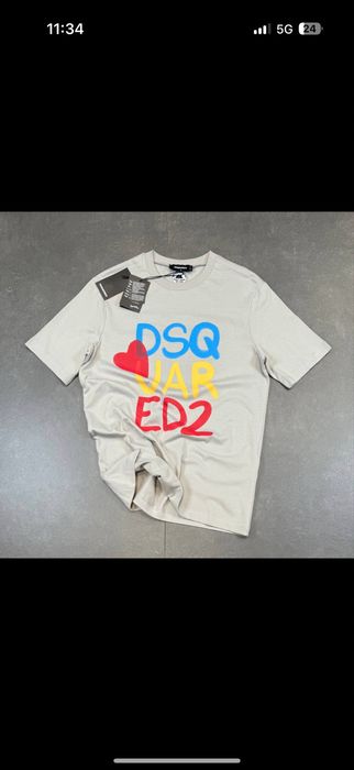 Tricou Dsquared bej calitatea premium