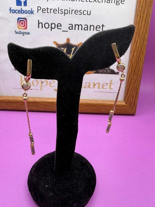HOPE AMANET P2-Cercei din aur de 14k 3.26 gr