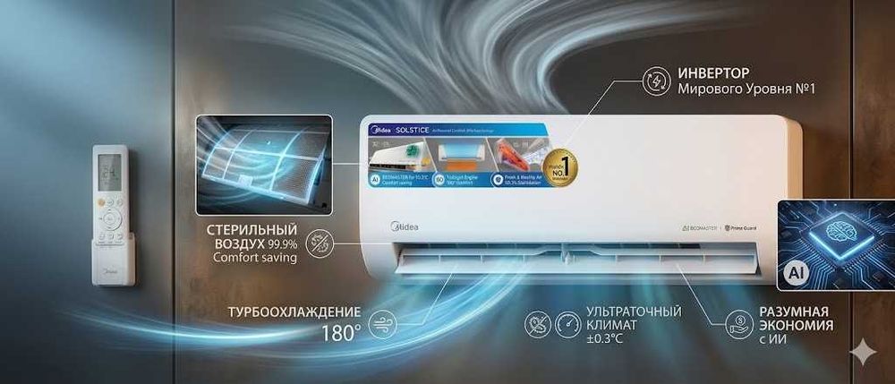 Invertorlik Midea Albapro 09 Kondicioneri/ sunniy intelekt bilan