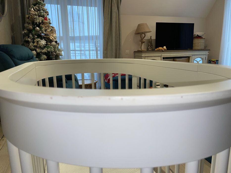 Patut oval alb lemn Azzura Design-Olalla