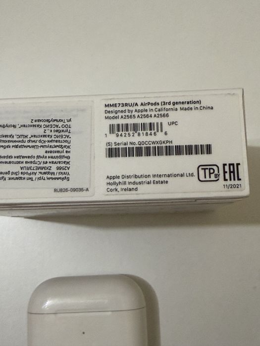 Airpods 3 оригинал EAC идеальное состояние