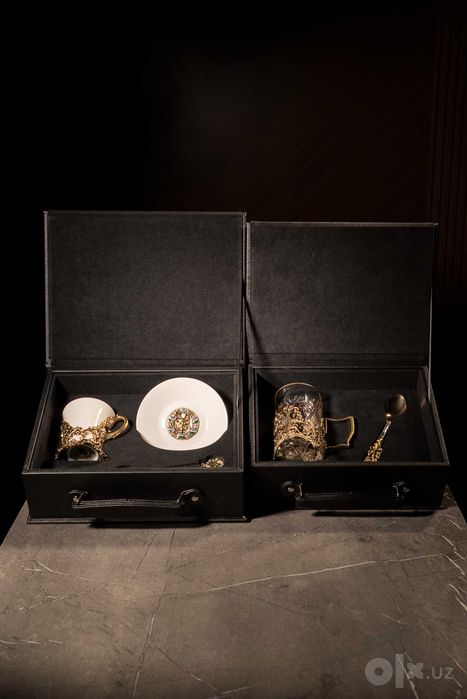 Рюмки подарочные(латунь+хрусталь). Есть доставка. qadah toplami,sovg'a
