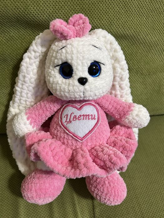 Ръчно плетено зайче